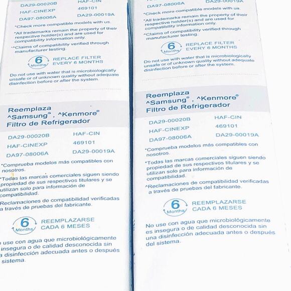 Water Filter 3 Pack RWF0700A For Samsung - Kenmore DA29-00020B HAF-CIN 469101 - Picture 11 of 13